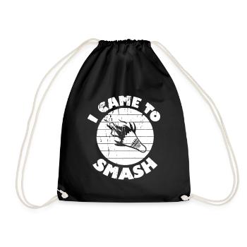 I Came To Smash Badminton Players - Drawstring Bag - black - Front