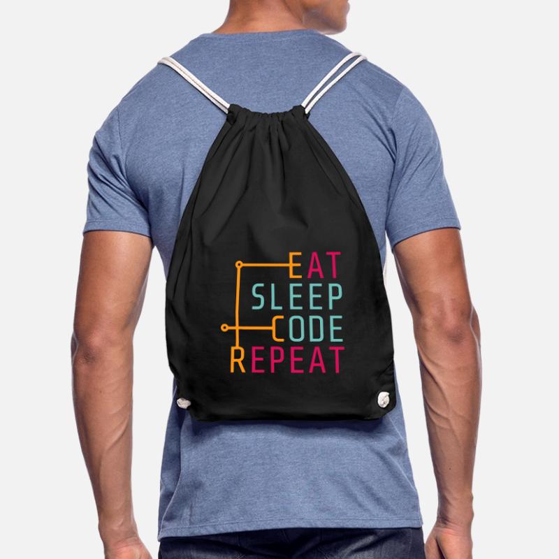 Répétition de code Eat Sleep - Coder Developer Computer Sac de sport léger