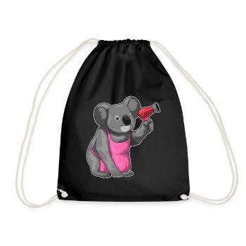 Koala Hairdresser Sèche-cheveux - Sac de sport léger - noir - Devant