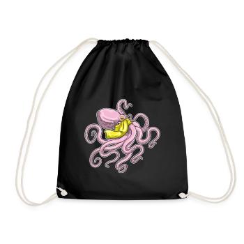 Echarpe de pieuvre - Sac de sport léger - noir - Devant