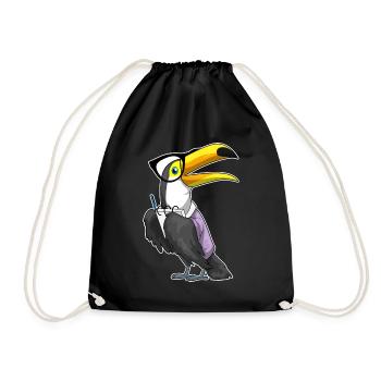 Bureau des lunettes de secrétaire du toucan - Sac de sport léger - noir - Devant