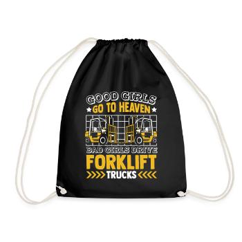 Bad Girls Drive Forklift Trucks Geländestapler - Drawstring Bag - black - Front
