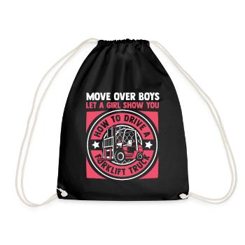 Laissez une fille vous montrer comment conduire un chariot télescopique - Sac de sport léger - noir - Devant