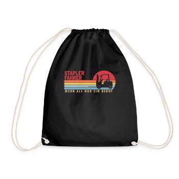 Forklift driver more than a profession Telehandler - Drawstring Bag - black - Front