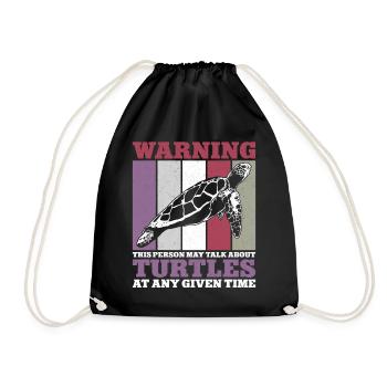Tortue de mer Tortue Rétro Vintage - Sac de sport léger - noir - Devant