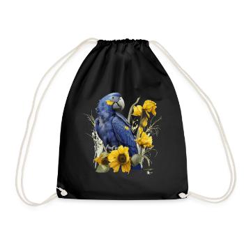 Mignon Tournesol Jacinthe Bleu Ara Aquarelle Parr - Sac de sport léger - noir - Devant