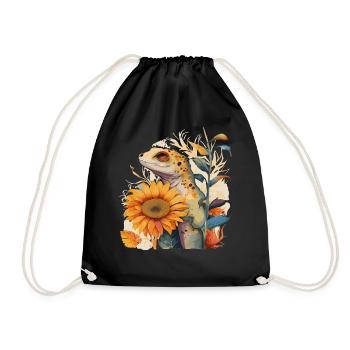 Mignon Léopard Léopard Gecko Pet Reptile Lover Gec - Sac de sport léger - noir - Devant