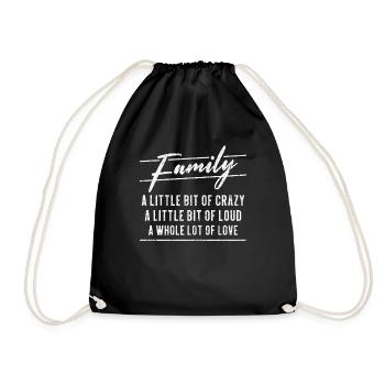 Famille Familie Un peu de fou Un peu - Sac de sport léger - noir - Devant
