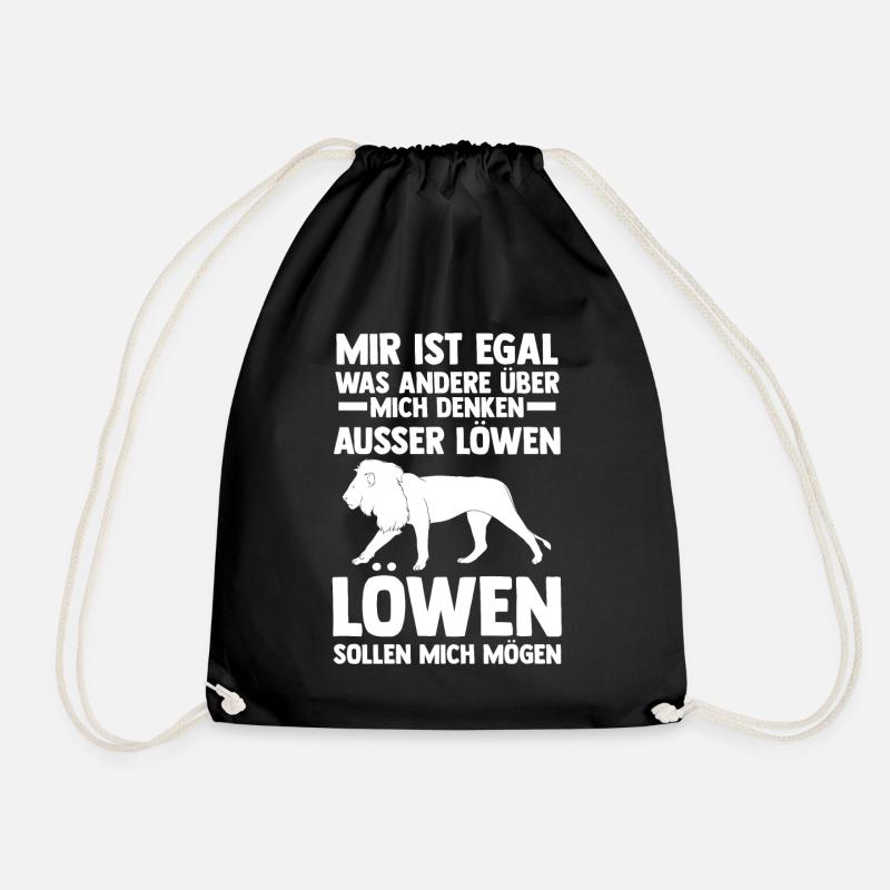 Löwe Löwen - Turnbeutel - Schwarz