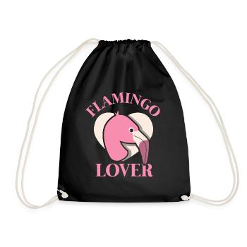 Flamingo Lover Sayings Flamingos Animal Cute - Drawstring Bag - black - Front