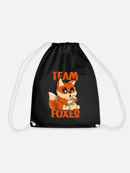Team Füchse Sprüche Fuchs Liebhaber Tier - Turnbeutel - Schwarz