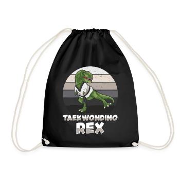Taekwondino Rex Dinosaur Lover T-rex - Drawstring Bag - black - Front