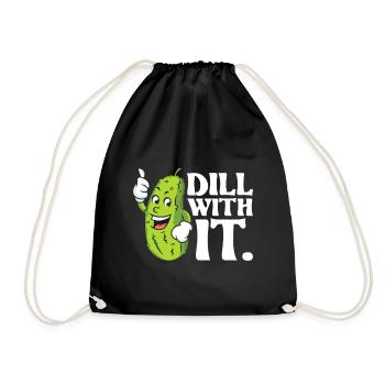 Dill dazu - Gurkenliebhaber Gurkengemüse - Turnbeutel - Schwarz - Vorne