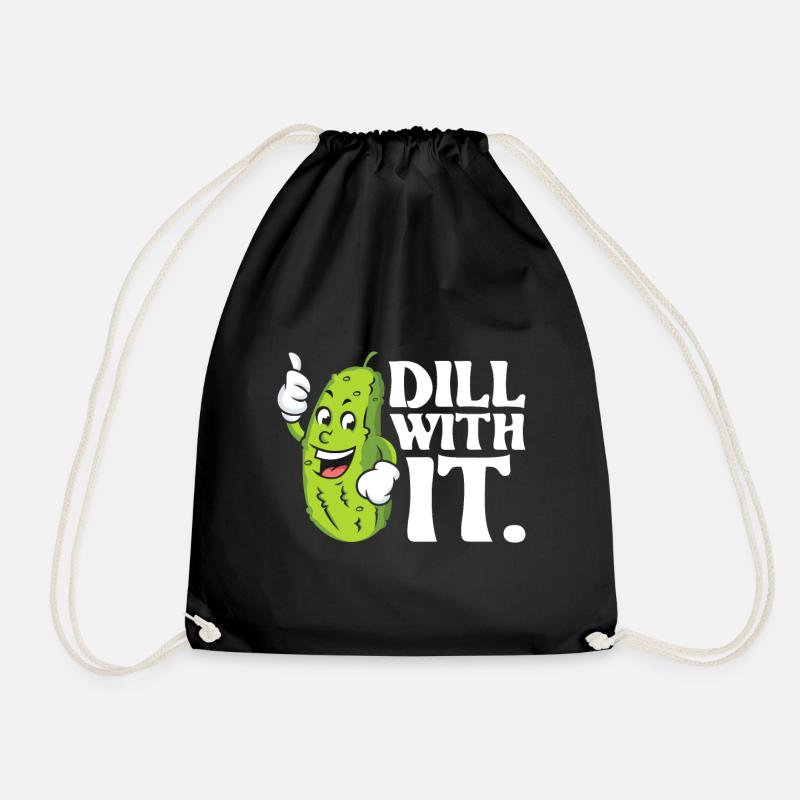 Dill dazu - Gurkenliebhaber Gurkengemüse - Turnbeutel - Schwarz