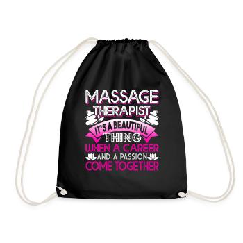 Massage Therapist Massage Therapist Jobs - Drawstring Bag - black - Front