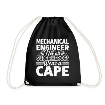 Mechanical Engineer Mechanical Engineer Hero - Drawstring Bag - black - Front