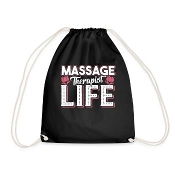Massage Therapist Massage Therapist Life - Drawstring Bag - black - Front