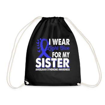 Portez du bleu clair pour le Mois de la Conscience - Sac de sport léger - noir - Devant