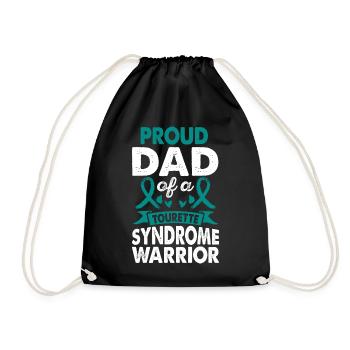 Vater Des Tourette-syndroms Warrior Awareness - Turnbeutel - Schwarz - Vorne