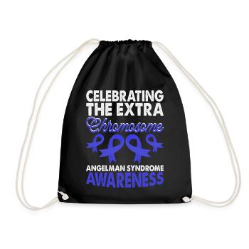 Additional chromosome Angelman syndrome - Drawstring Bag - black - Front