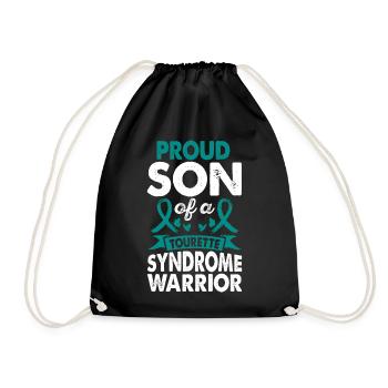 Sohn Des Tourette-syndroms Warrior Awareness Month - Turnbeutel - Schwarz - Vorne