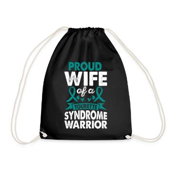 Ehefrau Des Tourette-syndroms Warrior Awareness - Turnbeutel - Schwarz - Vorne
