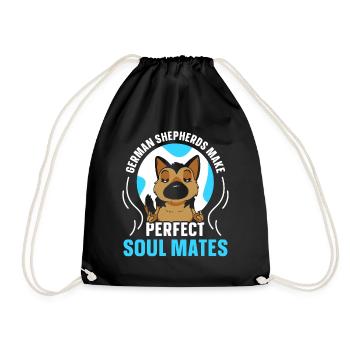 Bergers Allemands Âme Sœur Parfaite Mignonne - Sac de sport léger - noir - Devant
