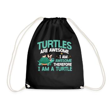 Tortue de mer tortues tortues sont - Sac de sport léger - noir - Devant