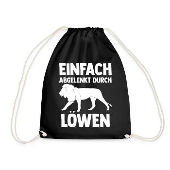 Löwe Löwen - Turnbeutel - Schwarz - Vorne
