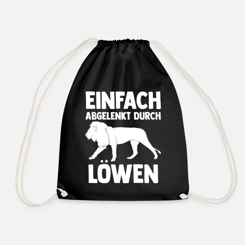 Löwe Löwen - Turnbeutel - Schwarz