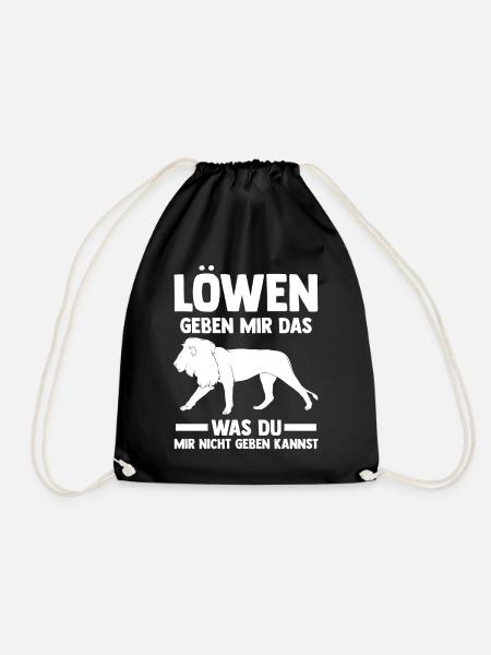 Löwe Löwen - Turnbeutel - Schwarz