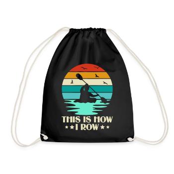 Voici comment je rame - Kayak Paddle Canoeing - Sac de sport léger - noir - Devant