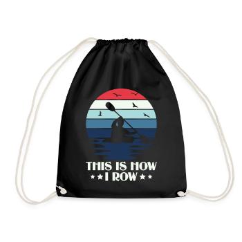 Voici comment je rame - Kayak Paddle Canoeing - Sac de sport léger - noir - Devant