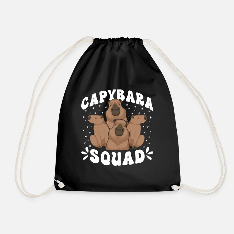 Capybara Trupp - Turnbeutel - Schwarz
