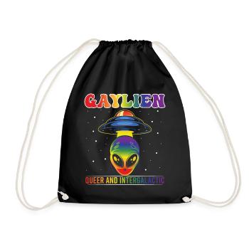 Gender Lesbian, Gay, Trans, Queer Rainbow - Drawstring Bag - black - Front