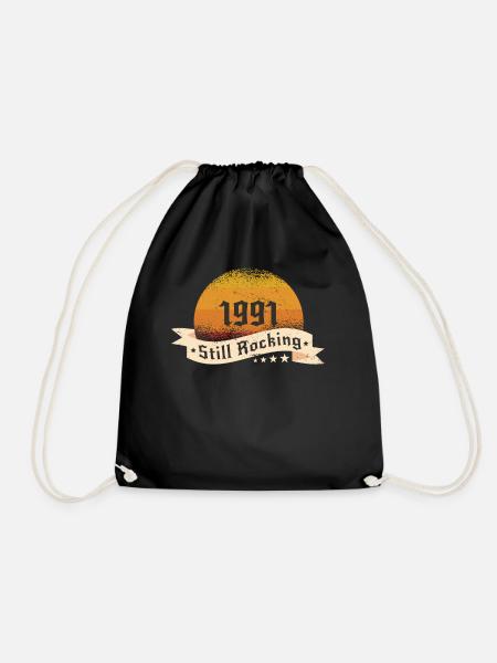 1991 Still rockin - Cooles Geburtstagsgeschenk - Turnbeutel - Schwarz
