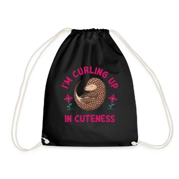 Se pelotonner dans des pangolins mignons - Sac de sport léger - noir - Devant
