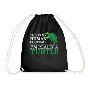Tortue de mer c’est mon - Sac de sport léger - noir - Devant