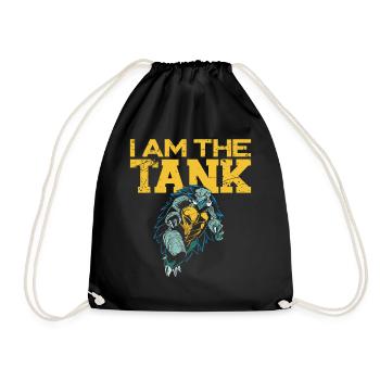 Sea Turtle Tortoise I Am The Tank - Drawstring Bag - black - Front