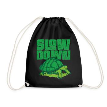 Tortue de mer Tortue ralentir - Sac de sport léger - noir - Devant