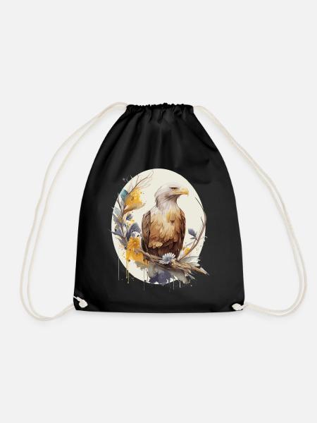 Cavalier King Charles Spaniel Cherry Blossom Dog J - Turnbeutel - Schwarz