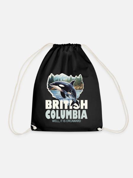 British Columbia Souvenir Orca - Turnbeutel - Schwarz