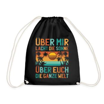 Lustiger Sarkasmus Spruch Mallorca Palmen Retro - Turnbeutel - Schwarz - Vorne