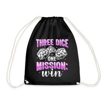 If you think I'm crazy Bunco Bunco - Drawstring Bag - black - Front