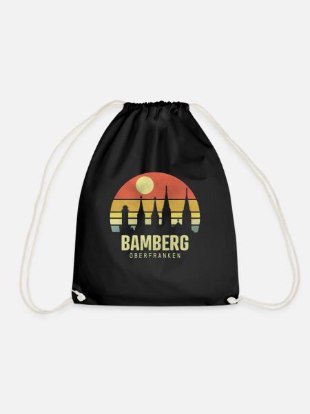 Bamberg Bamberger Stadt Oberfranken Koordinaten - Turnbeutel - Schwarz