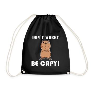 Capybara Wasserschwein - Sac de sport léger - noir - Devant