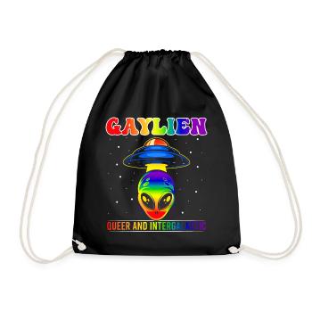 Gender Lesbian, Gay, Trans, Queer Rainbow - Drawstring Bag - black - Front