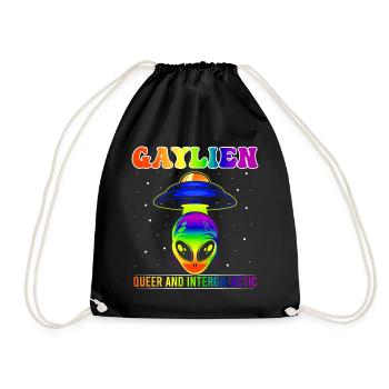 Gender Lesbian, Gay, Trans, Queer Rainbow - Drawstring Bag - black - Front
