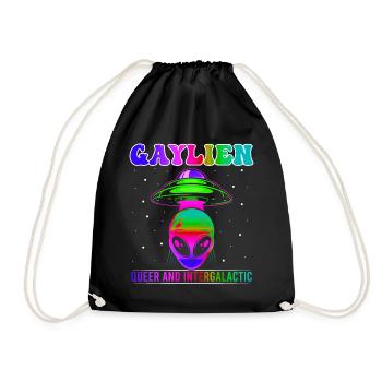 Gender Lesbian, Gay, Trans, Queer Rainbow - Drawstring Bag - black - Front