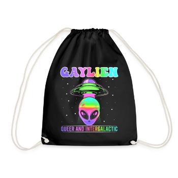 Gender Lesbian, Gay, Trans, Queer Rainbow - Drawstring Bag - black - Front